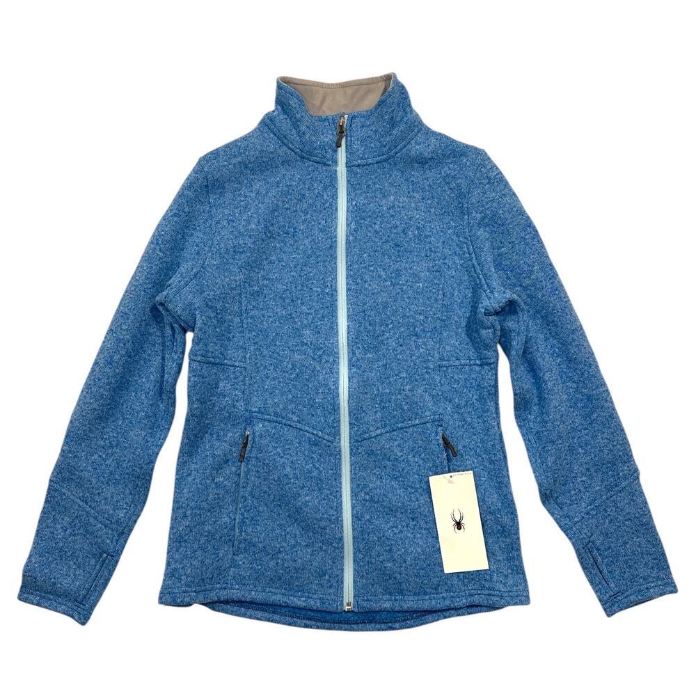 Spyder Women’s Soar Full Zip Fleece Jacket Blue Size L New With Tags